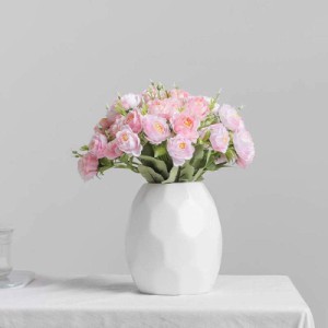 Fukuka 花瓶 フラワーベース 花器 セラミック おしゃれ 北欧 陶器 生け花 インテリア 家の装飾 (ホワイト３)