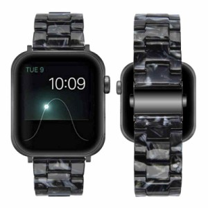 BinGeLi コンパチブル アップルウォッチバンド 樹脂 ベルト iwatch 41mm 40mm 38mm 45mm 44mm 42mm 軽量 防水 Apple watch バンド 交換バ