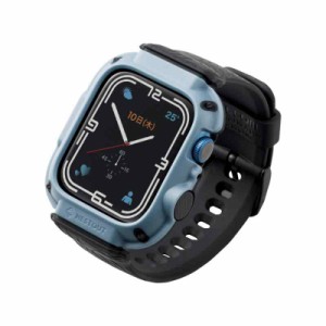 エレコム Apple Watch (アップルウォッチ) ケース バンパー バンド一体型 45mm [Apple Watch 8 7 対応] NESTOUTシリーズ アウトドア 耐衝