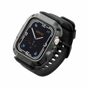 エレコム Apple Watch (アップルウォッチ) ケース バンパー バンド一体型 45mm [Apple Watch 8 7 対応] NESTOUTシリーズ アウトドア 耐衝