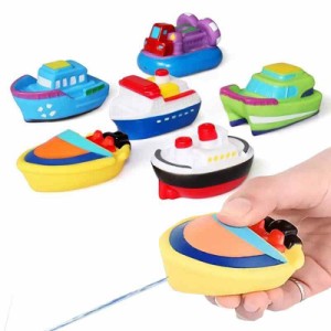 TOMMYFIELD お風呂 おもちゃ オモチャ 船 玩具 水鉄砲 水遊び 水が出る 浮かぶ 6個 (6個)