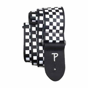 Perris Leathers Ltd.ポリエステルギターストラップ (Black & White Checker)