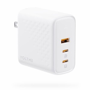 pd 充電器 VOLTME 急速充電器 type-c 3ポート搭載 USB-A×1 & USB-C×2 (ホワイト)