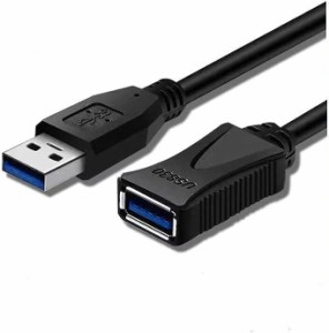 USB 3.0 延長ケーブル USB 延長 高速データ転送5Gbps aオス-aメス USBケーブル 延長コード 金メッキコネクタ 適用プリンター、スキャナー