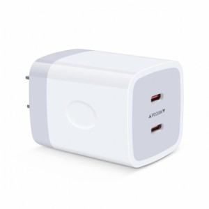 Hootek iphone15 充電器 40W(PD 充電器 USB-C 2ポート)/PD3.0対応/PSE認証/コンパクト 急速充電器 Type-C ACアダプター USB コンセント 