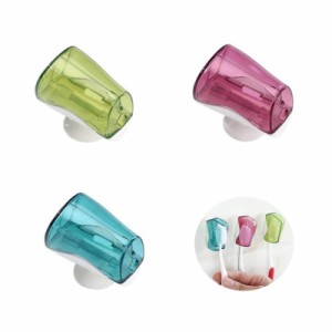 MEDUSHASHA 歯ブラシホルダー 3色3個入り 吸盤付き 歯ブラシ立て 壁掛け 収納 歯ブラシスタンド 浮かせる収納 防塵で衛生的 省スペース
