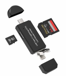 iPhone SDカードリーダーマイクロsdアダプタータイプcマイクロusbライトニングPC(4 in 1)変換TF Micro SDフラッシュカードアイフォンLigh