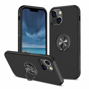 アイフォン14 ケース リング付き 耐衝撃 TPU 二重構造 iPhone 14 用 バンカー リング カバー Uovon スマホケース リングつき スタンド機