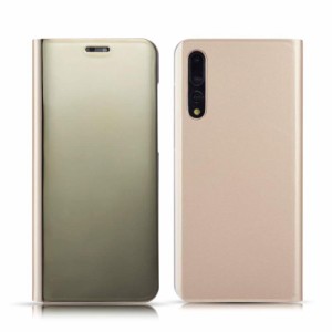 QLTYPRI Huawei P30 全面保護ケース 鏡面 ミラー 手帳型ケース PC PUレザー フリップ スタンド機能 横置き 薄型 ビジネス 耐衝撃 落下防