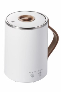 エレコム マグカップ型電気なべ 電気ケトル 350mL Cook Mug クックマグ 【 湯沸かし 煮込み 温度調節 タイマー付き 保温 】 スープメーカ