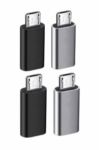 YFFSFDC USB-C → Micro USB アダプタ Type-C (メス) to Micro USB (オス) 変換アダプタ 2個入り マイクロUSB変換アダプター 変換コネク