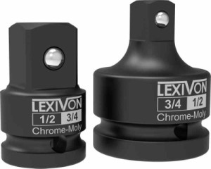 LEXIVONインパクトソケットアダプターと減速機4ピースセット| 1/4 - 3/8 - 1/2 インパクトドライバーコンバージョン、1/2 & 3/4 増減/減