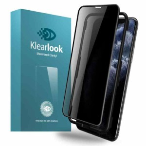 phone 11 Pro Max ガラスフィルム 覗き見防止 Klearlook プライバシー防止系列 全面保護ガラス phone11Pro Max 6.5インチ 強化ガラス 覗