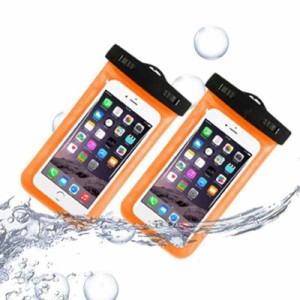 防水ケース スマホ用 MXYZB 防水携帯ケース IPX8認定 高感度PVC お風呂 温泉 釣り 水泳 スキー スノボ アウトドア iPhone 6s / 6s Plus /