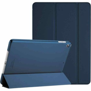 ProCase iPad 9/8/7 ケース (2021 2020 2019) 半透明バックカバー 軽量 スタンド iPad 10.2 対応 - ネイビー