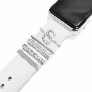 装飾リングループ ー For Apple Watchバンド 38mm 40mm 41mm 42mm 44mm 45mm 49mm iWatch 8 7 6 5 4 3 2 1 SE Ultra メタルブリングダイ