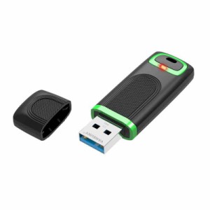 Vansuny USBメモリ USB 3.1 読取り最大350MB/s 超高速データ転送 大容量 フラッシュドライブ フラッシュメモリ キャップ式 (64GB*1, グリ