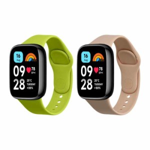 [kwmobile] 2x 交換ベルト 対応: Xiaomi Redmi Watch 3 Active バンド - シリコンバンド ソフト TPU 耐久性 黒色/紺色 (L, アンティーク