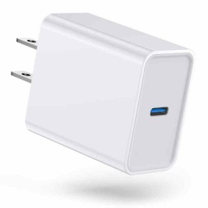 USB-C 充電器 PD対応 20W 急速充電 超小型 PSE認証済 iPhone 13 / 12 /Galaxyなと その他USB-C機器対応 その他 各種機器対応 (White)