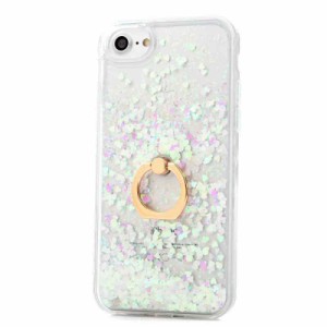 iPhone 8 ケース/iPhone 7 ケース 携帯Case 保護バンパー 流砂カバー TPU PC リング付き スタンド機能 流れるケース 天然オイル 流れハー