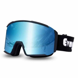 [Evmyo] 日本発祥 スキーゴーグル スノーボードゴーグル スノーゴーグル 両層球面REVOレンズ 180°広視野 メガネ・ヘルメット対応 UV400