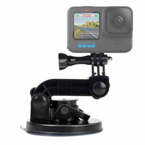 Suptig 吸盤マウント GoPro Hero 12/11/10/9/8/7/6/5/4/3/3+/2 Gopro Max、Hero+、Hero Sessionなどのアクションカメラに対応 車のフロン