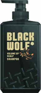 大正製薬 BLACK WOLF(ブラックウルフ) ボリュームアップ スカルプシャンプー 黒髪に根元からボリューム感/濃密泡で頭皮のアブラを落とす/