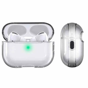 GOCROWEEN for Airpods3 ケース エアーポッズカバー 保護ケース ソフト TPU素材 メッキ仕上げ 耐衝撃 前のLEDライトが見える 装着充電可