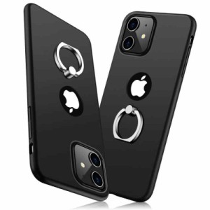 TMUJWS iPhone 11 ケース リング 耐衝撃 指紋防止 全面保護 6.1インチ 対応 超薄型 PC素材 カメラ保護 スクラッチ防止 一体型 アイフォン