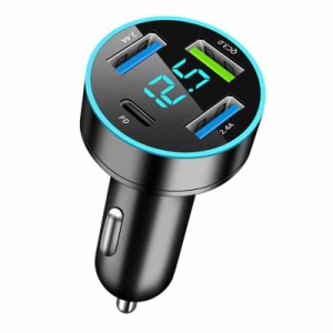 【PD36W+QC3.0】TEMEDO for シガーソケット usb 対応 シガーソケット usb-c 充電器 USB 4ポート 急速充電器 PD36W [QC3.0ポート] 36W/6A 