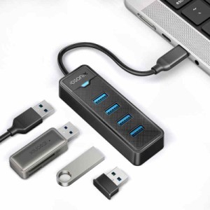 iDsonix USB ハブ ポートUSB hub バスパワー コンパクト ノートPC対応 (Type-C+USB3.0*4(黒))