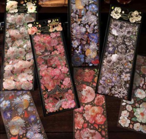コラージュ 素材 シール かわいい フレークシール 大量 手帳 DIYの飾り ステッカー (花3)