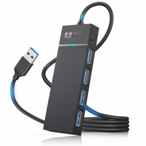 SAN ZANG MASTER 4ポートUSB3.0 ハブ 5Gbps高速転送 USBハブ 3.0 コンパクトUSB Hub ノートPC対応 (4ポート100CM)