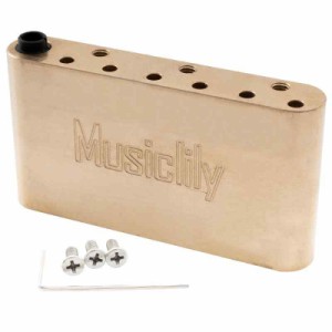 Musiclily Ultra 10.5mm弦ピッチプッシュイン式チールトレモロブロック Wilkinson M Series ストラトタイプエレキギター用 (ソリッドブラ