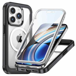 iPhone 15 Plus 適用 ケース クリア MagSafe対応 アイフォン15プラス カバー 両面 Uovon スマホケース 全面保護 携帯ケース ワイヤレス充
