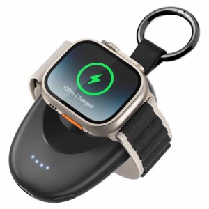 LVFAN Apple Watch用 1400mAh モバイルバッテリー 充電器 (ブラック)