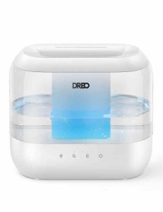 Dreo 4L スマート加湿器 寝室用 静か 超小型 クールミスト 超音波加湿器 ディフューザーと常夜灯付き 32時間稼働 家庭 屋内 育児 植物 (P