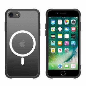 iPhone ケース iphone ケース iphone ケース スマホカバー マット半透明 マグネット搭載 ワイヤレス充電 耐衝撃 指紋防止 滑り止め 米軍M