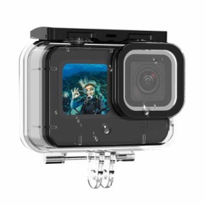 AuyKoo Gopro Hero 12/Hero 11/Hero 10/Hero 9 防水ケース 防水ハウジング 保護ケース 透明 (85mmx94mmx46mm)