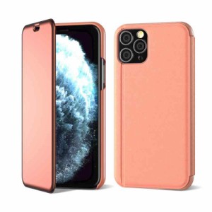 QLTYPRI iPhone 11 Pro 5.8 inch 2019 全面保護ケース 鏡面 ミラー 手帳型ケース PC PUレザー フリップ ブラケット 薄型 ビジネス 耐衝撃