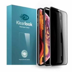 Klearlook phone XS/X用 フィルム プライバシー防止系列 全面保護 強化ガラス 覗き見防止タイプの中透過率が高い ケースに干渉せず 付け