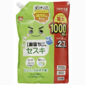 【 激落ちくん 】 レック(LEC) セスキ スプレー つめかえ用 大容量 1000mL / セスキ炭酸ソーダ+アルカリ電解水配合 / アルカリの力で油汚