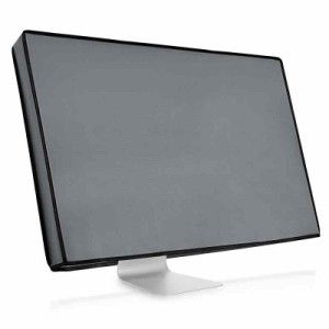 kwmobile 対応: Apple iMac 27 / iMac Pro 27 モニターカバー - PCモニターディスプレイ 防塵 ほこり防止 黒色 (24-26モニター, グレー)