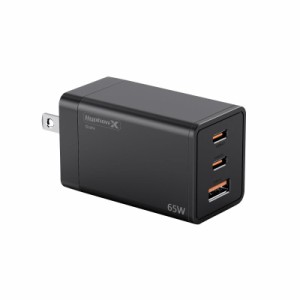 PD 充電器 65w type-c usb 三台同時充電 充電器 新生代GaN技術 3ポート タイプｃ 急速充電器 PSE技術基準適合 PPS PD QC 急速充電規格対