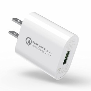 USB急速充電器 Quick Charge 3.0充電器 18W QC3.0 ACアダプーUSBコンセントiPhoneコンセント タブレット充電器 QC3.0充電器 携帯充電器 