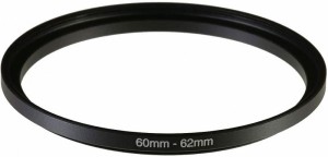 NinoLite(NinoLite) ステップアップリング 60mm→62mm カメラレンズ用 アルミ合金製 アダプターリング(Step-Up Ring) 黒