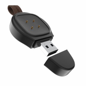 Seltureone Fitbit versa 3/Fitbit sense用 ワイヤレス充電器 磁気充電器 USB充電ドック 持ち運び便利 軽量 旅行アウトドア用 (ブラック)