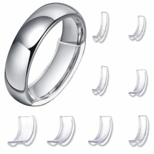 指輪 サイズ調節 （8個入りセット） リングテープアジャスター 目に見えないリングサイズアジャスター リングスタンド 指輪置き（透明） 