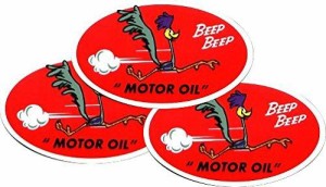 3枚セット 『Road Runner MOTOR OIL』 レーシングステッカー 世田谷ベース