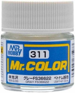 GSI クレオス(GSI Creos) GSIクレオス Mr.カラー 飛行機模型用カラー グレーFS36622 半光沢 10ml 模型用塗料 C311